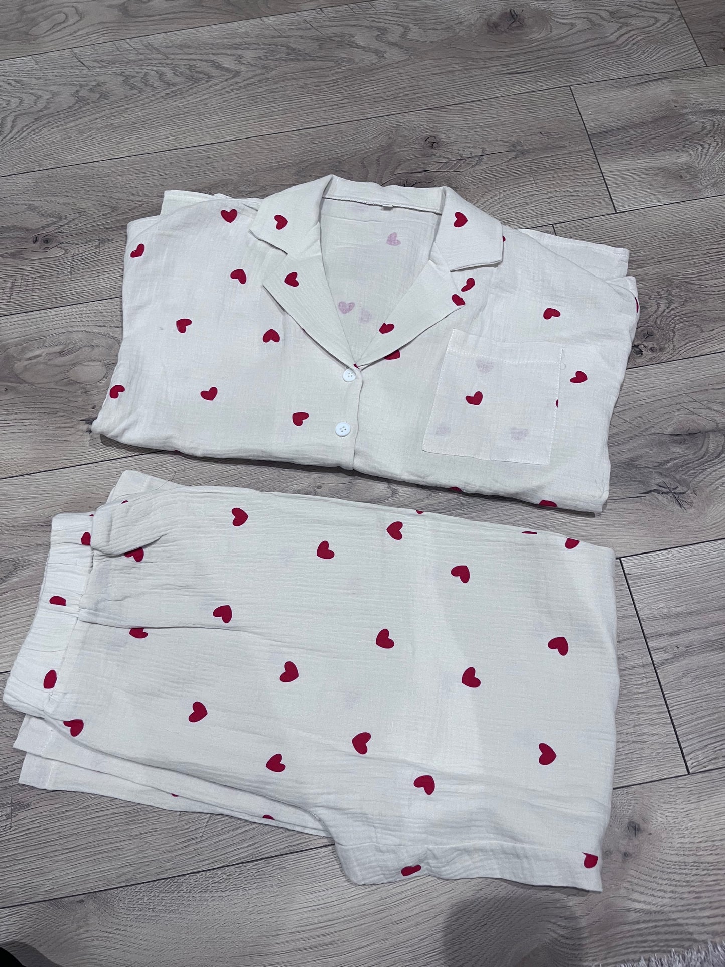 Valentines Inspired Linen PJS Set