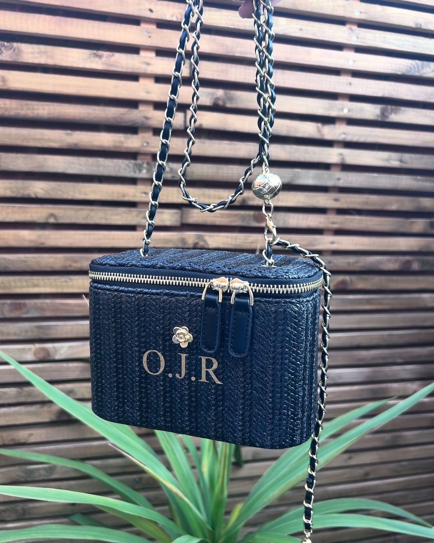 Personalised Straw Bucket bag