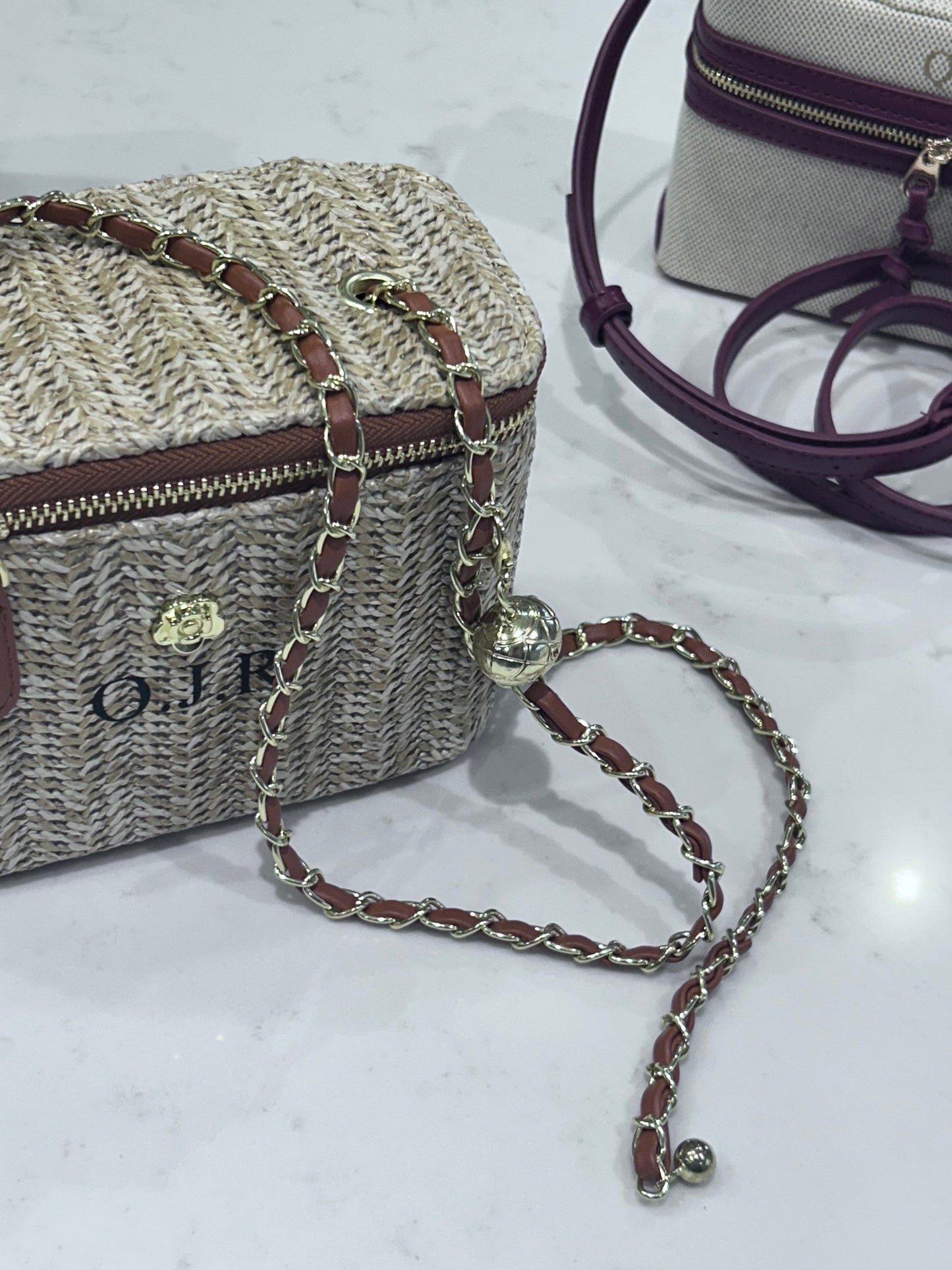 Personalised Straw Bucket bag