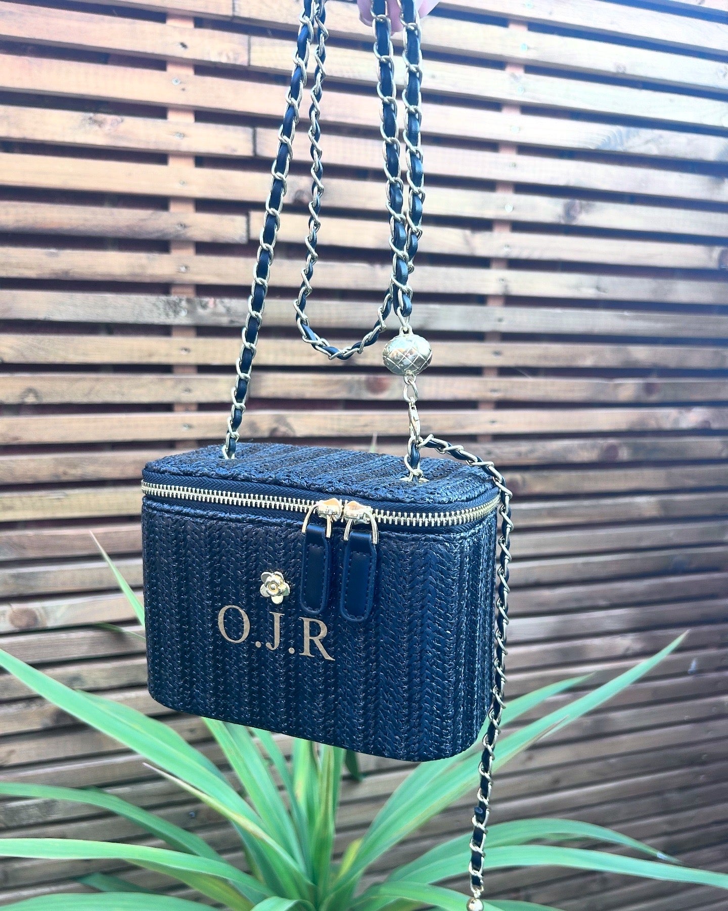 Personalised Straw Bucket bag