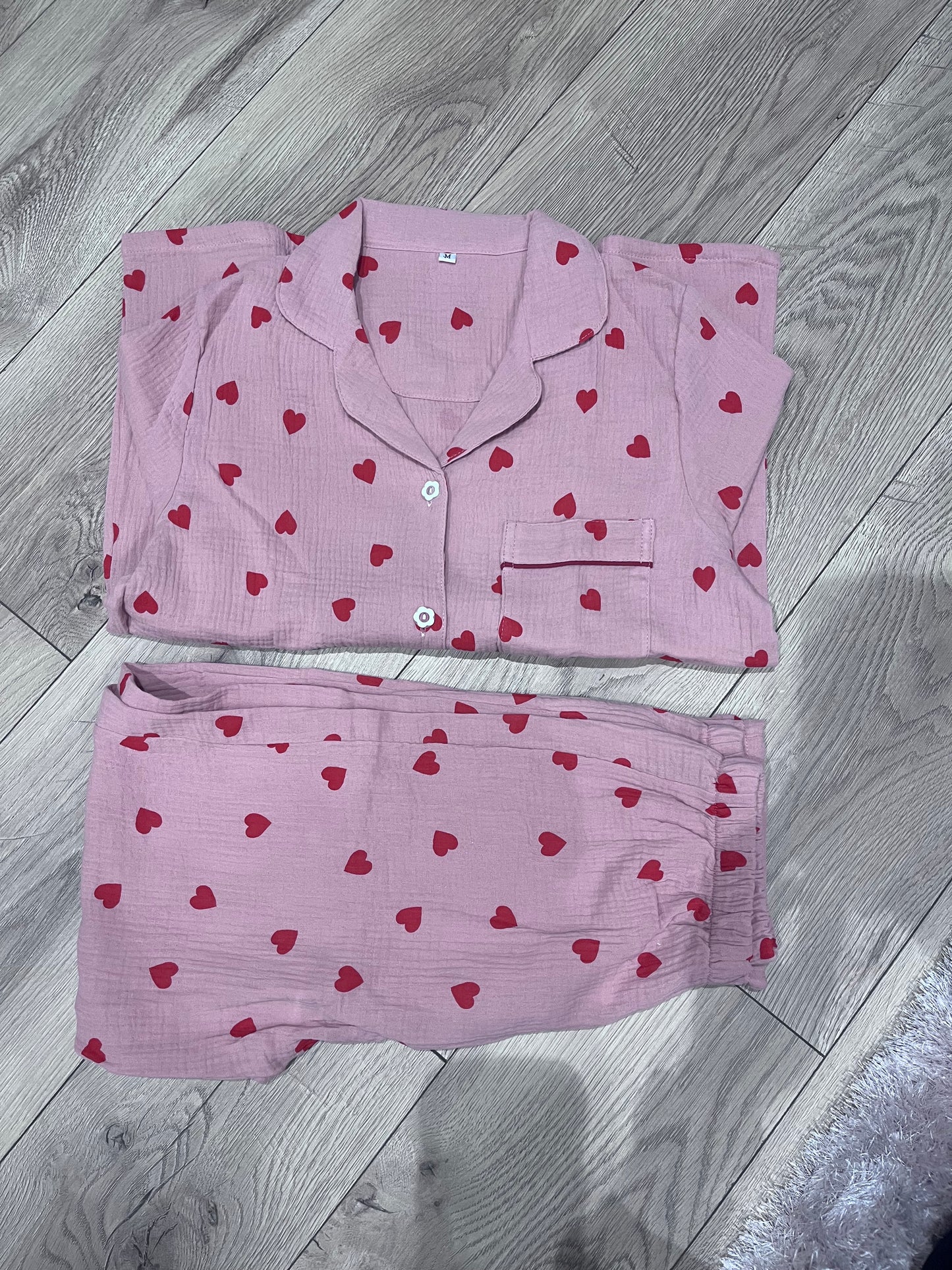 Valentines Inspired Linen PJS Set