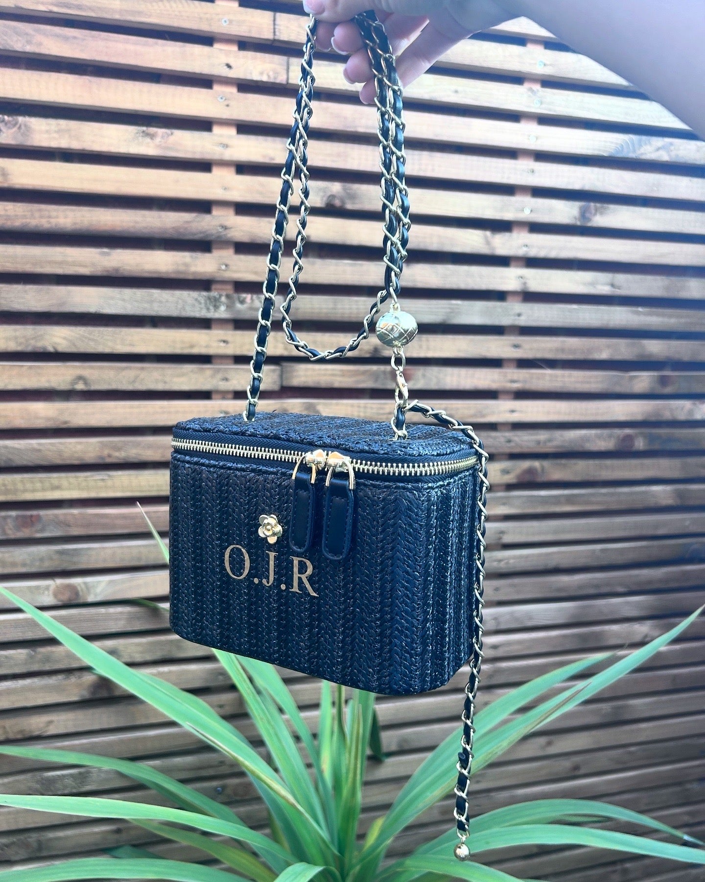 Personalised Straw Bucket bag