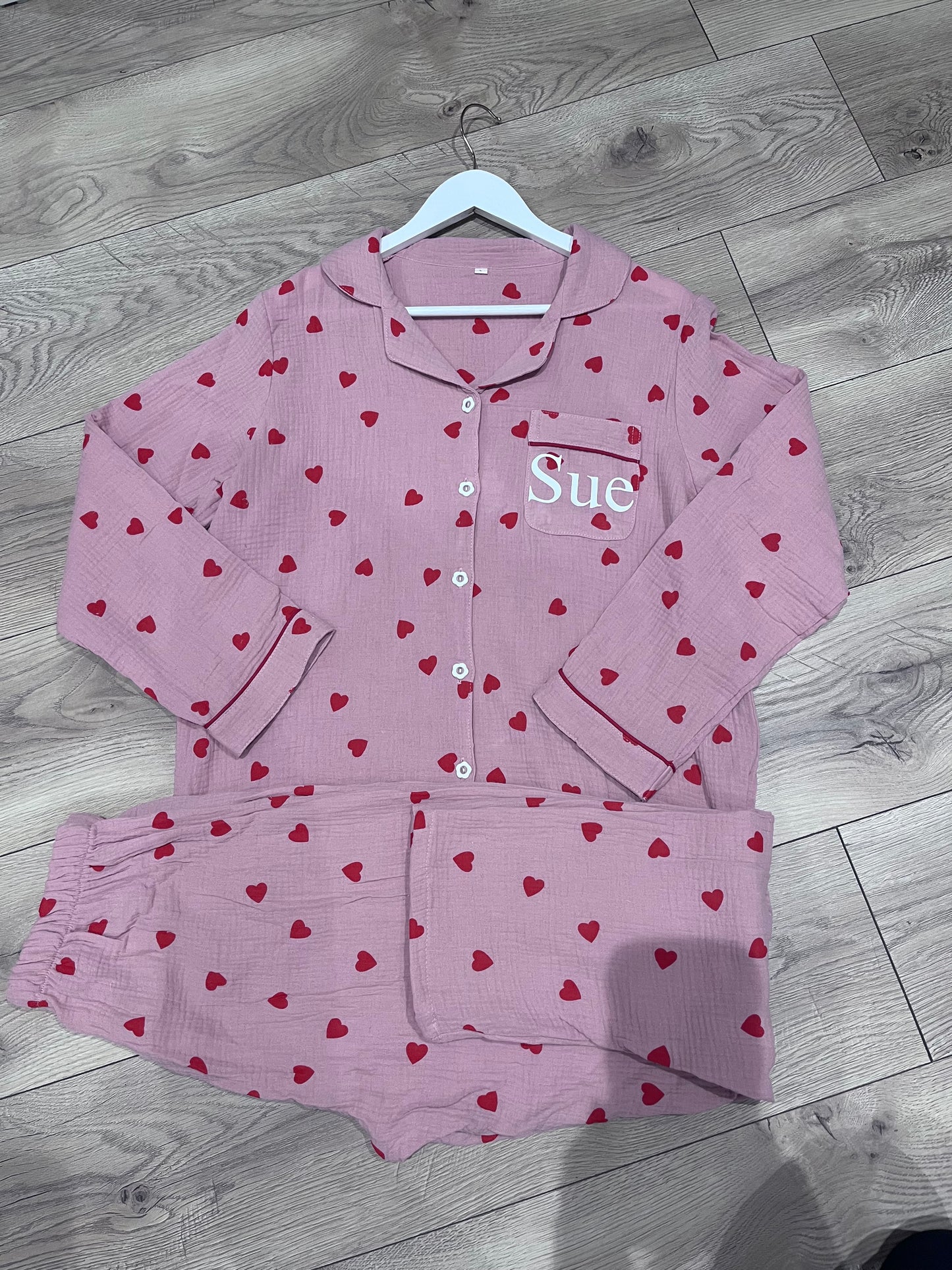 Valentines Inspired Linen PJS Set