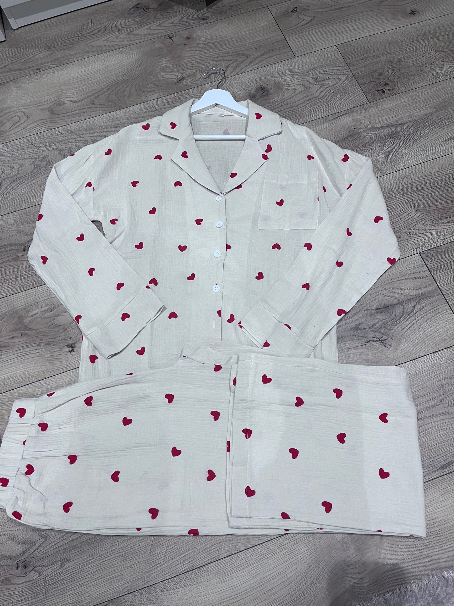 Valentines Inspired Linen PJS Set