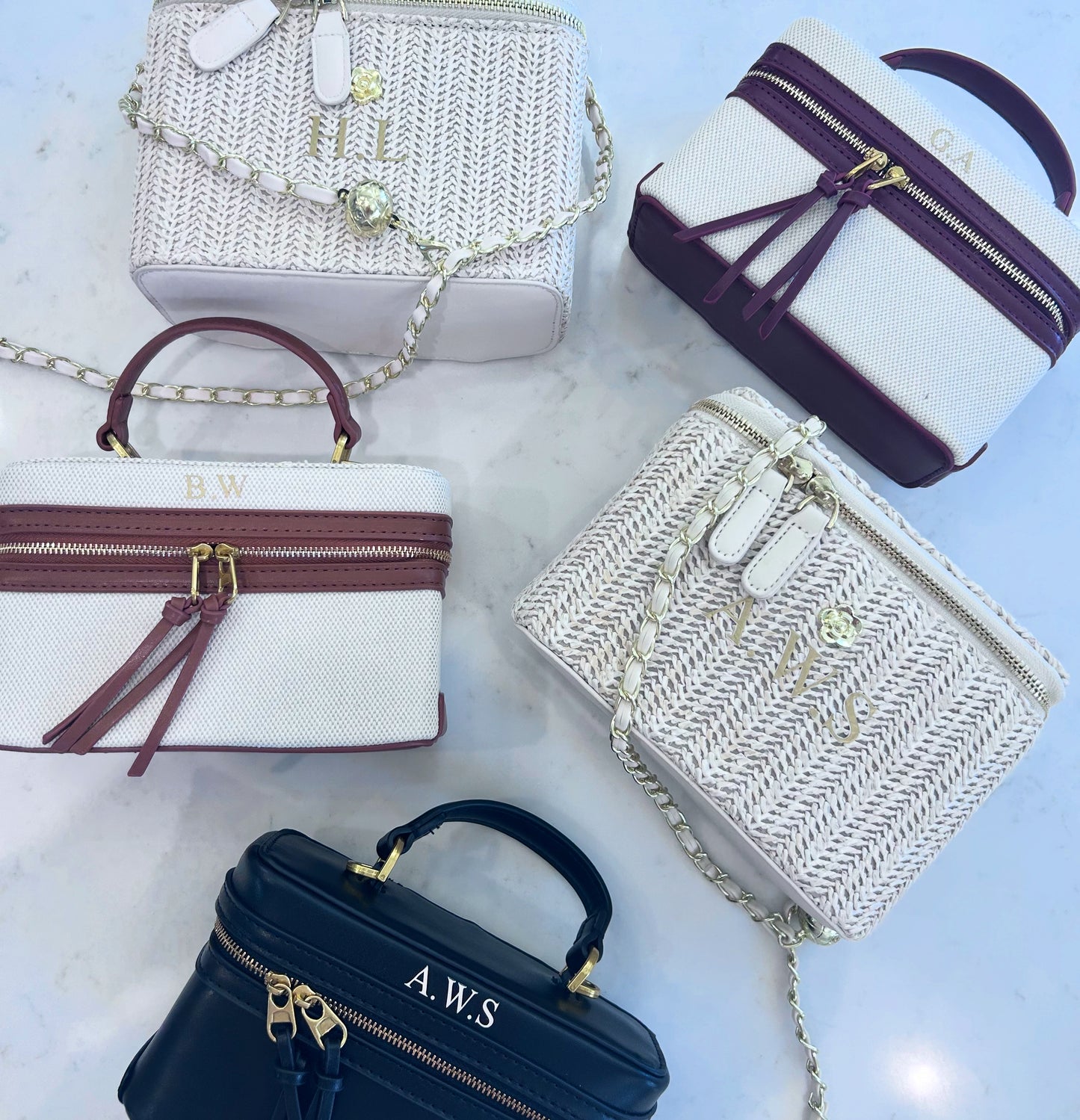 Personalised Straw Bucket bag