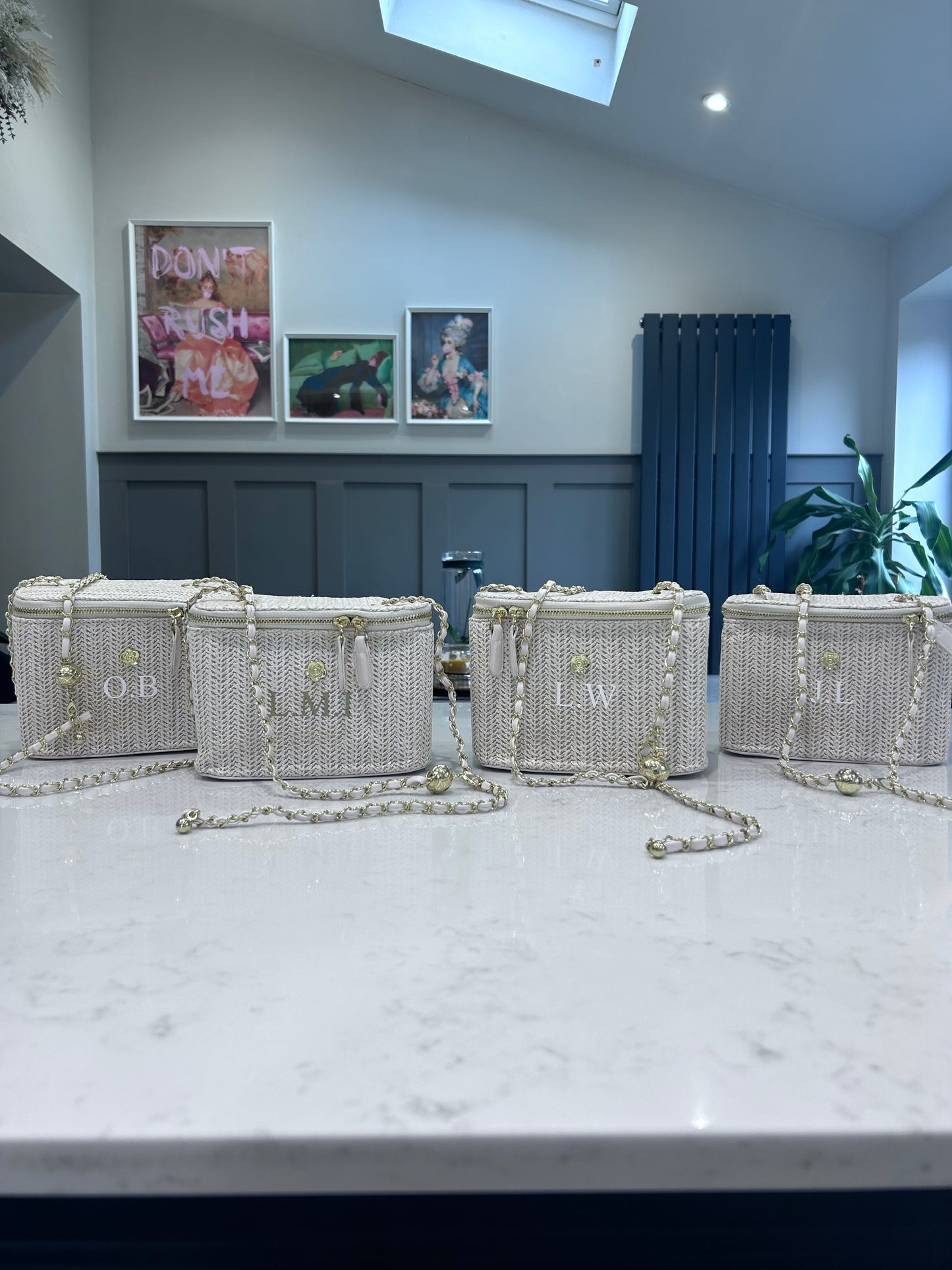 Personalised Straw Bucket bag