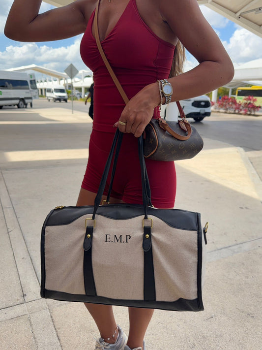 Large Personalised Luxury Leather Bag